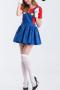 sexy plus size stretch mario costumes(with hat & gloves& props,no stockings)_Red