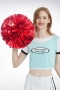 one pc solid color cheerleading flower_Red