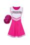 sexy plus size stretch cheerleading costumes(with one pair cheerleading flower)_Black_Red_Magenta