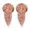 ten pair colorful rhinestone tassel nipple pad(length:5.8+0.2cm)_Red