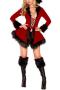 christmas sexy slight stretch cosplay costume(with santa hat)_Black