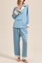 non-stretch satin with velvet button pants sets sleepwear size run small_Pink_Light Green_Blue