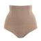 plus-size slight stretch pure color high waist hip lift shapewear panty_Black_Khaki