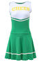 sexy stretch cheerleading costumes(with one pair cheerleading flower&stockings)_Black_Red_Magenta_Green