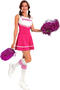 sexy stretch cheerleading costumes(with one pair cheerleading flower&stockings)_Black_Red_Magenta