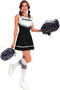 sexy stretch cheerleading costumes(with one pair cheerleading flower&stockings)_Black