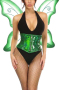 one set of stylish new elf fairy costumes accessories(only waistband & wing)_Magenta_Green