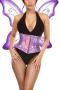 one set of stylish new elf fairy costumes accessories(only waistband & wing)_Magenta_Green_Purple