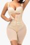 sexy high stretch sling tummy control butt lift crotchless shaping pants_Black_Beige