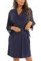 sexy plus size slight stretch stitching lace with belt sleepwear_Gray_Rose Red_Dark Blue