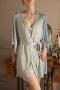 sexy non-stretch simple solid satin nightgown sleepwear size run small_Black_Pink_Sky Blue
