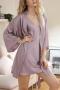sexy non-stretch solid color simulated silk with belt two-piece set sleepwear_Black_White_Pink_Rose Red_Sky Blue_Blue_Dark Blue_Light Purple