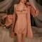 sexy non-stretch patchwork two piece sets sleepwear size run small_Black_White_Pink