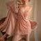 sexy stretch velvet lace patchwork nightgown sleepwear size run small(only nightgown)_Black_Gray_Pink