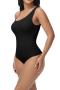 sexy plus-size high stretch tummy control soft and comfortable body shaper_Black