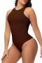 sexy high stretch tummy control  padded comfortable body shaper_Black_Blue_Beige_Reddish Brown