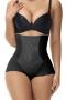 plus-size high stretch tummy high waist control  comfortable body shaper_Black