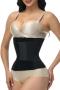 high stretch tight tummy control waist protector body velcro shapewear_Black