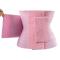 high stretch tight tummy control waist protector body velcro shapewear_Black_Pink