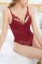 sexy stretch 4 colors solid color lace with underwire padded teddy collections_Black_White_Pink_Rose Red
