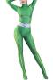 sexy plus size slight stretch 4 colors agent combat uniform costumes_Red_Orange_Green