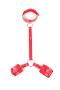one pc sm new bound handcuffs necklace(mixed length)_Black_Pink_Red