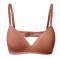 sexy slight stretch 5 colors breathable gather padded bras_Black_White_Brown