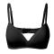 sexy slight stretch 5 colors breathable gather padded bras_Black