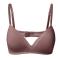 sexy slight stretch 5 colors breathable gather padded bras_Black_White_Brown_Reddish Brown