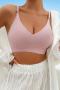 sexy slight stretch 9 colors solid color traceless padded bras_Black_White_Pink_Light Pink