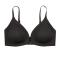 sexy high stretc gather traceless removable padded thin bra_Black