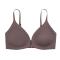 sexy high stretc gather traceless removable padded thin bra_Black_Gray_Dark Gray