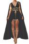 sexy ancient greek goddess costumes(with hair accessories& arm hand& waist rope)_Black