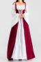 plus size non-stretch vintage palace dress drama stage costumes_Rose Red