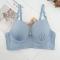 sexy slight stretch 3 colors stripe pattern with underwire padded bras_Sky Blue