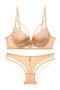 sexy slight stretch 4 colors with underwire padded bras sets_Black_White_Rose Red_Beige