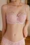 sexy slight stretch 4 colors hollow with underwire padded bras sets_Black_White_Pink