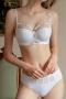 sexy slight stretch 4 colors hollow with underwire padded bras sets_Black_White