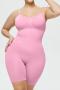 high stretch 4 colors solid color sling slimming shapewear_Black_Pink