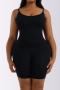 high stretch 4 colors solid color sling slimming shapewear_Black