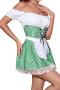 sexy slight stretch 4 colors lattice pattern maid costumes_Black_Red_Green