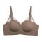 sexy plus size slight stretch simple solid color traceless lift thin bra size run small_Black_Pink_Beige_Brown