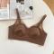 sexy plus size slight stretch simple solid color traceless lift thin bra size run small_Black_Pink_Beige_Brown_Reddish Brown