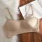 sexy slight stretch simple solid color traceless gather thin comfort bra size run small_Black_Gray_Dark Gray_Green_Light Purple_Dark Purple_Beige