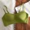 sexy slight stretch simple solid color traceless gather thin comfort bra size run small_Black_Gray_Dark Gray_Green