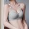 slight stretch 5 colors letter printing padded bras_Black_Gray