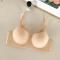 sexy slight stretch simple traceless gather lift thin bra size run small_Black_Sky Blue_Beige_Nude