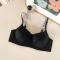sexy slight stretch simple traceless gather lift thin bra size run small_Black