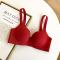 sexy slight stretch 5 colors traceless gather lift bra size run small_Black_Dark Gray_Red