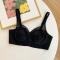 sexy plus size slight stretch 4 colors traceless thin bra size run small_Black
